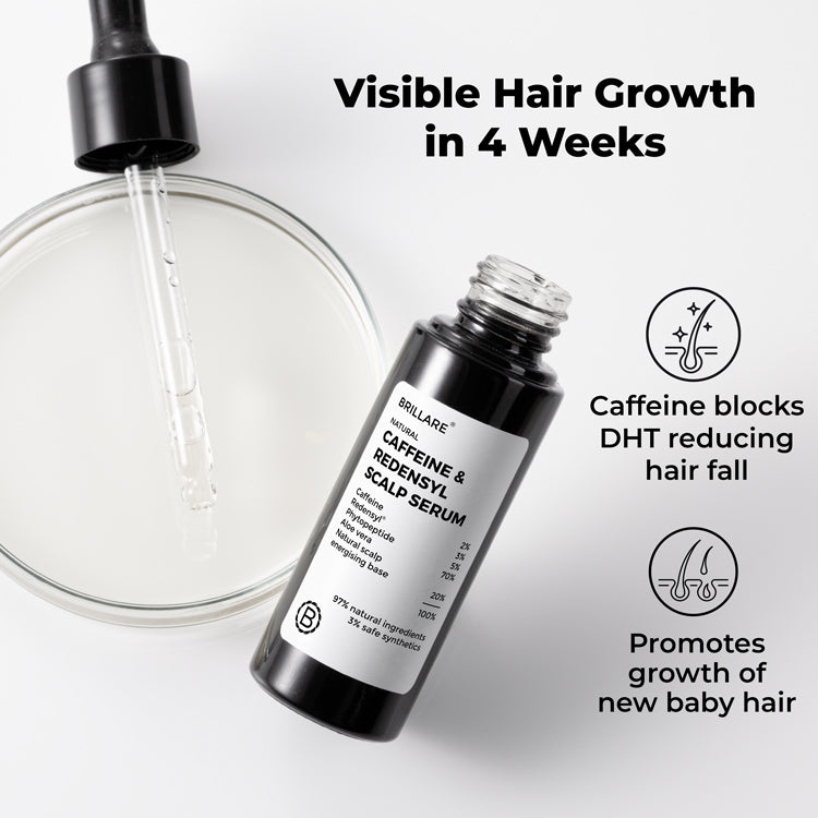 Brillare Caffeine & Redensyl Scalp Serum For Hair Growth, 30ml - Image 2 - Buy from Indicrest