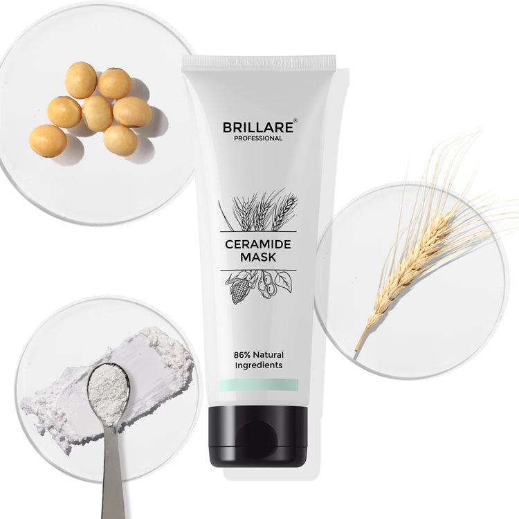 Brillare Ceramide Conditioner For Dry, Damaged & Clinically Treated Hair, 125g - Buy from Indicrest