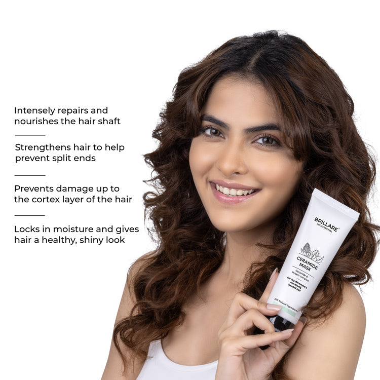 Brillare Ceramide Conditioner For Dry, Damaged & Clinically Treated Hair, 125g - Image 3 - Buy from Indicrest