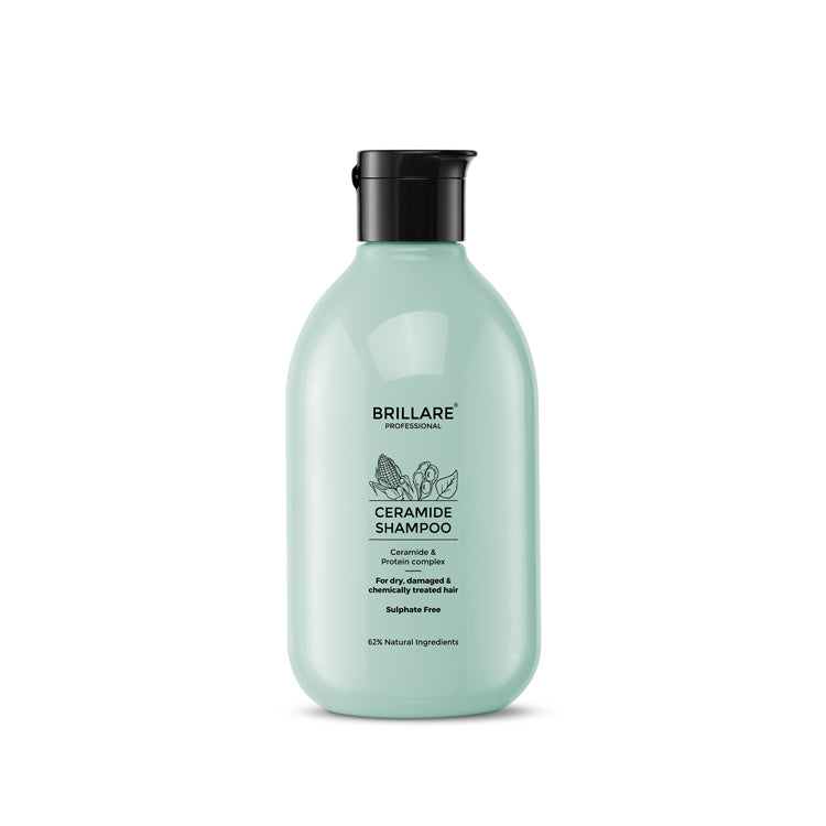 Brillare Ceramide Shampoo For Dry, Damaged & Chemically Treated Hair, 300ml - Image 7 - Buy from Indicrest