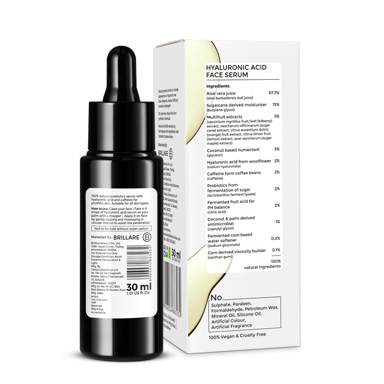 Brillare 2% Hyaluronic Acid Face Serum For youthful Skin, 30ml - Image 10 - Buy from Indicrest