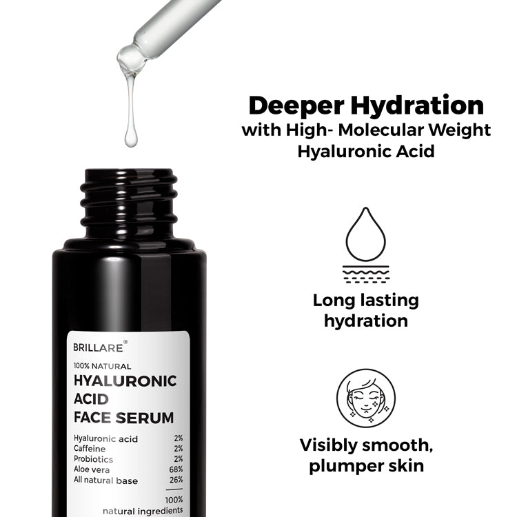 Brillare 2% Hyaluronic Acid Face Serum For youthful Skin, 30ml - Image 2 - Buy from Indicrest