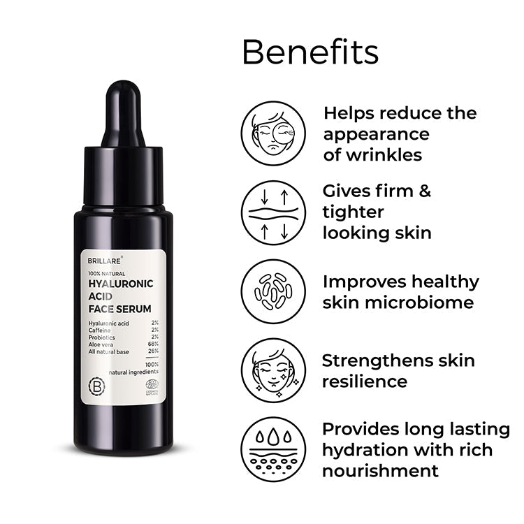 Brillare 2% Hyaluronic Acid Face Serum & Rose Powder Face Wash (30g) Combo For youthful Skin - Image 5 - Buy from Indicrest