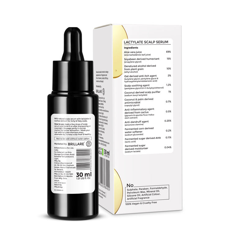 Brillare Lactylate & Piroctone Olamine Scalp Serum for Dandruff Control, 30ml - Image 12 - Buy from Indicrest