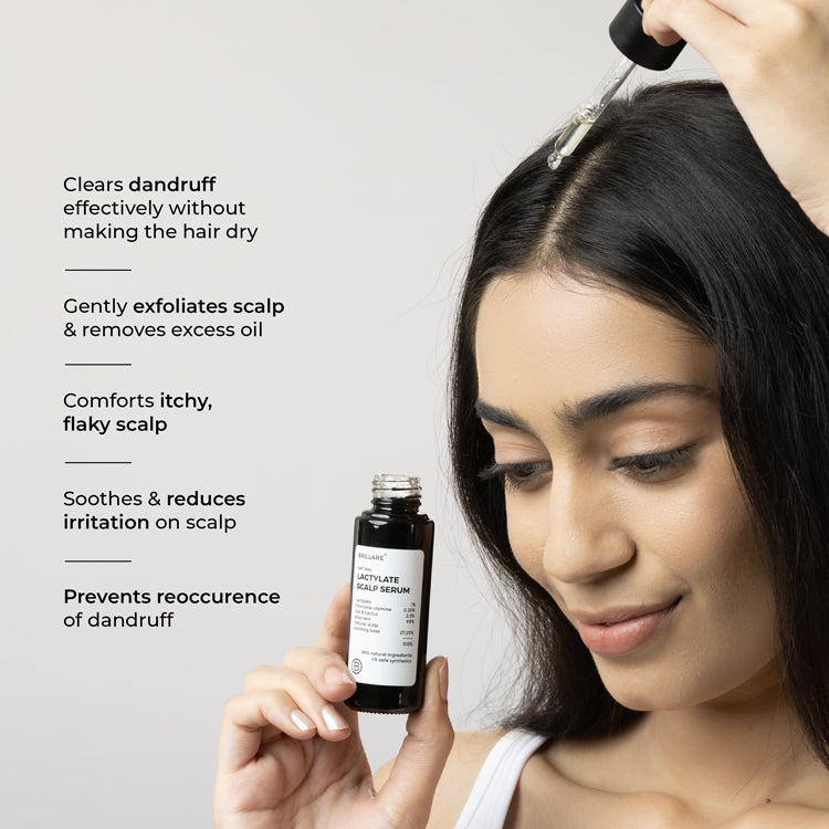 Brillare Lactylate & Piroctone Olamine Scalp Serum for Dandruff Control, 30ml - Image 2 - Buy from Indicrest