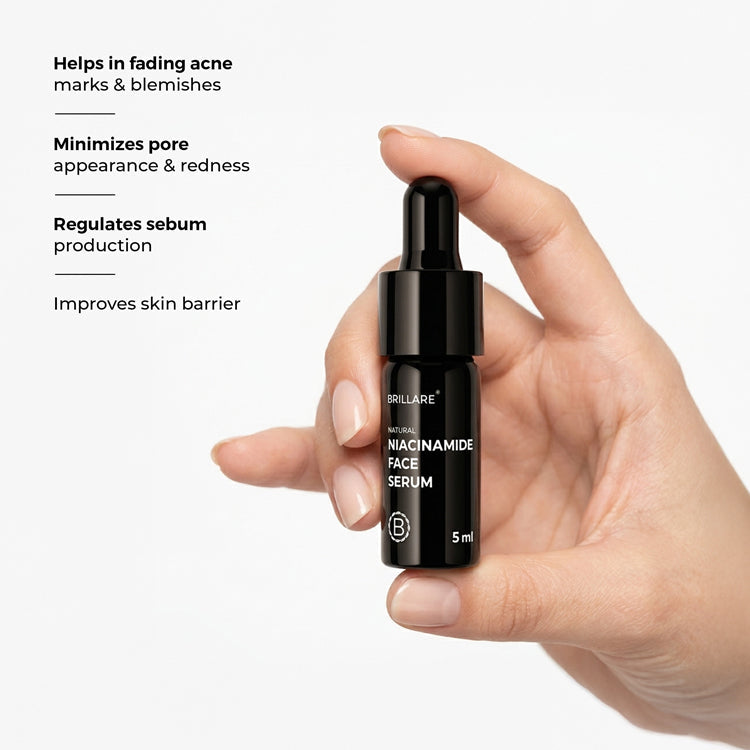 Brillare Mini Niacinamide Face Serum for Smooth, Glowing Skin, 5ml - Image 3 - Buy from Indicrest