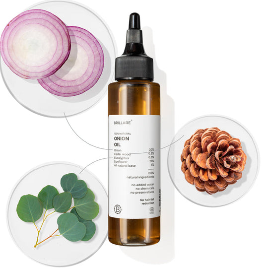 Brillare Onion Hair Oil for Hair Fall Reduction, 100ml - Buy from Indicrest