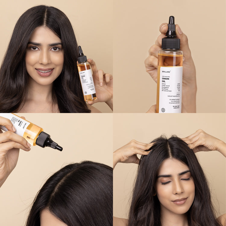Brillare Onion Hair Oil for Hair Fall Reduction, 100ml - Image 5 - Buy from Indicrest