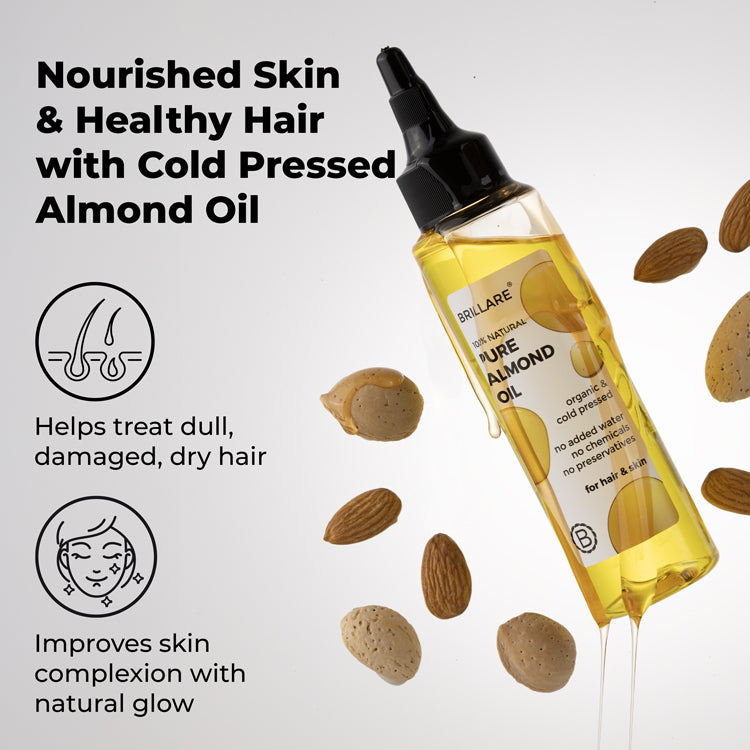 Brillare Pure Almond Oil, 100ml - Image 2 - Buy from Indicrest