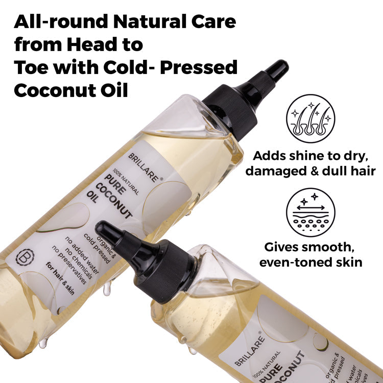Brillare Pure Coconut Oil, 200ml - Image 2 - Buy from Indicrest