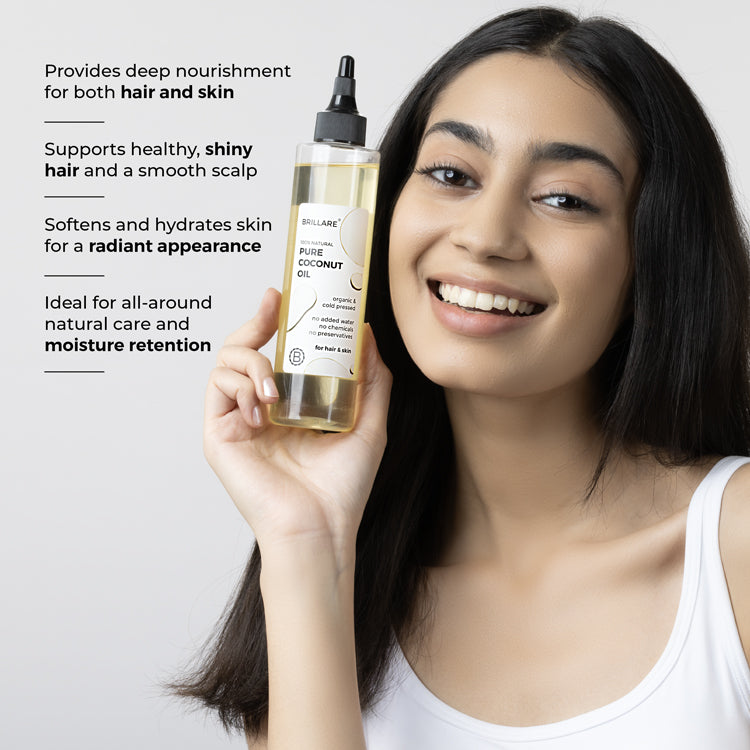 Brillare Pure Coconut Oil, 200ml - Image 3 - Buy from Indicrest