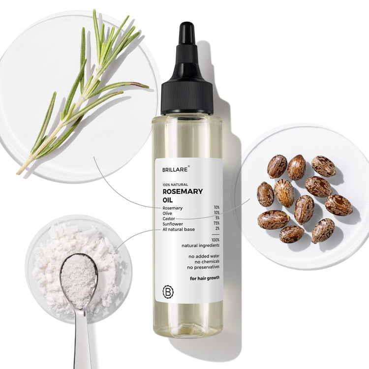 Brillare Rosemary Hair Oil for Hair Growth, 100ml - Buy from Indicrest