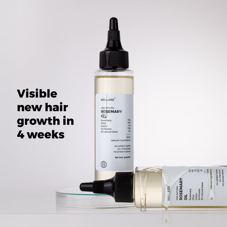 Brillare Rosemary Hair Oil with Shampoo for Hair Growth, 100ml - Image 4 - Buy from Indicrest