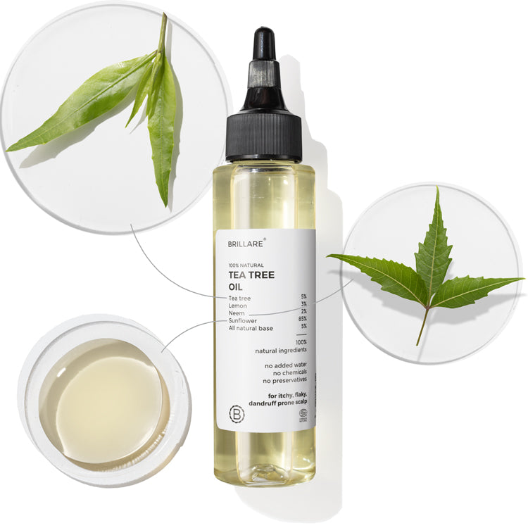 Brillare Tea Tree Hair Oil for Dandruff Control, 100ml - Buy from Indicrest