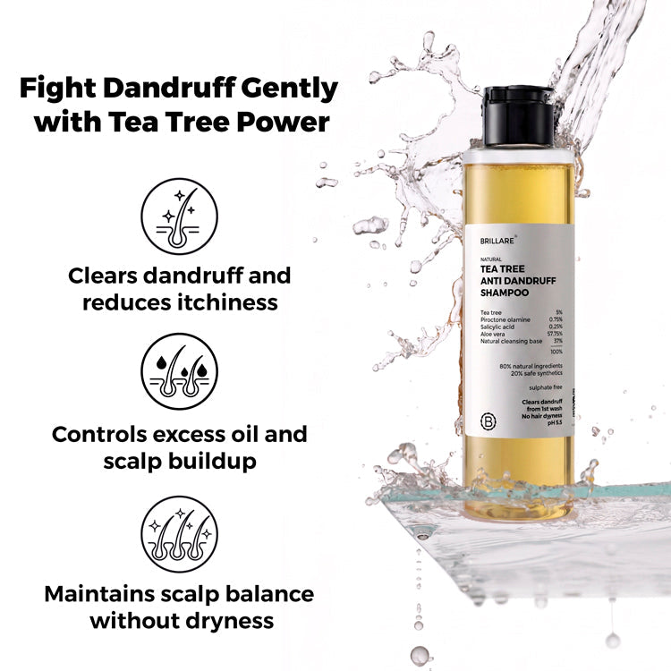 Brillare Tea Tree Anti Dandruff Shampoo, 200ml - Image 2 - Buy from Indicrest