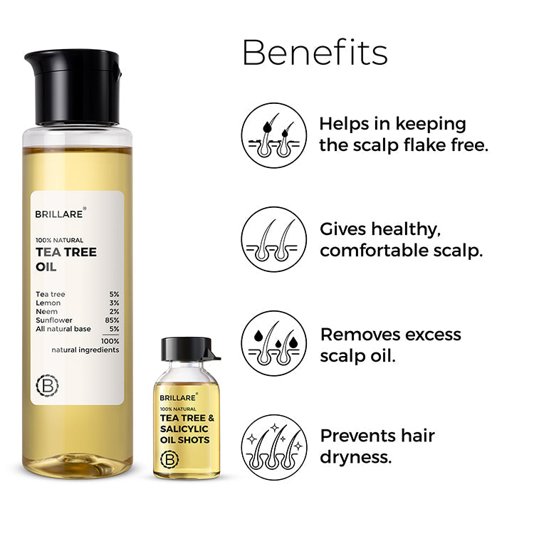 Brillare Tea Tree & Salicylic Oil Shots and Tea Tree Oil Combo For Dandruff Control - Image 6 - Buy from Indicrest