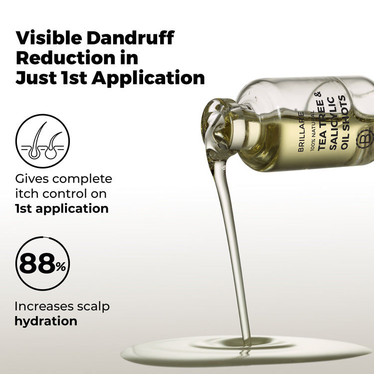 Brillare Tea Tree & Salicylic Oil Shots For Dandruff Control, 6ml X 8 - Image 2 - Buy from Indicrest