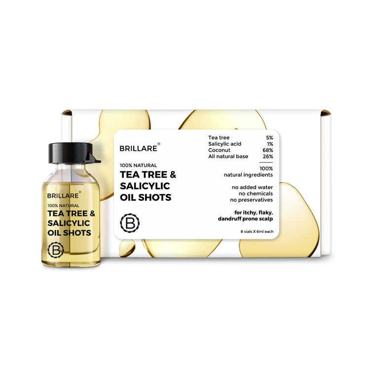 Brillare Tea Tree & Salicylic Oil Shots For Dandruff Control, 6ml X 8 - Image 9 - Buy from Indicrest