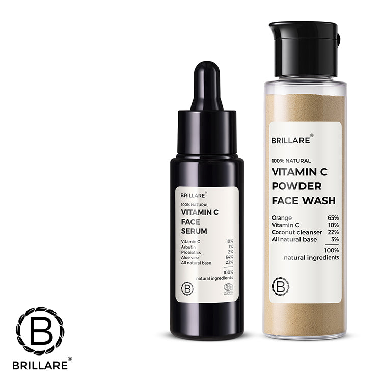 Brillare 10% Vitamin C Face Serum & Vitamin C Powder Face Wash (30g) Combo For Pigmented Skin - Image 8 - Buy from Indicrest