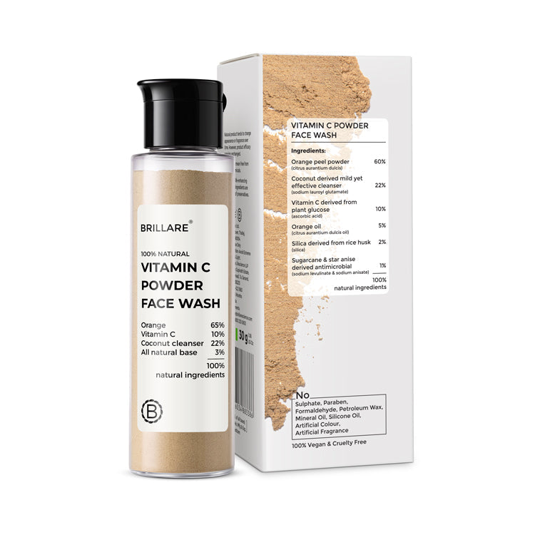 Brillare Vitamin C Powder Face Wash For Bright, Glowing Skin, 30g - Image 10 - Buy from Indicrest