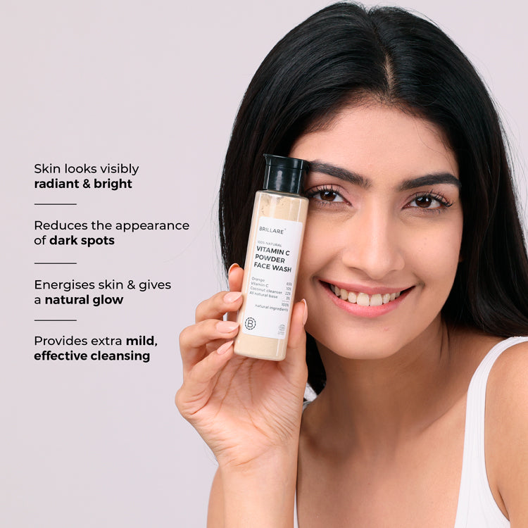 Brillare Vitamin C Powder Face Wash For Bright, Glowing Skin, 30g - Image 3 - Buy from Indicrest