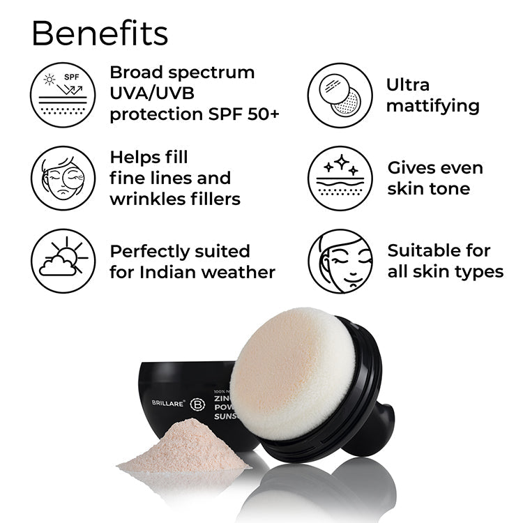 Brillare Zinc Powder Sunscreen SPF50 (Bronze), 4g - Image 5 - Buy from Indicrest