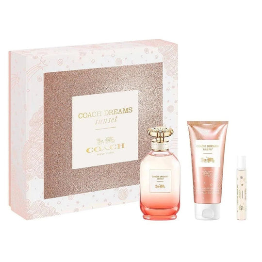 Coach Dreams Sunset Gift Set For Women (90ml + 100ml + 7.5ml) Buy at Indicrest