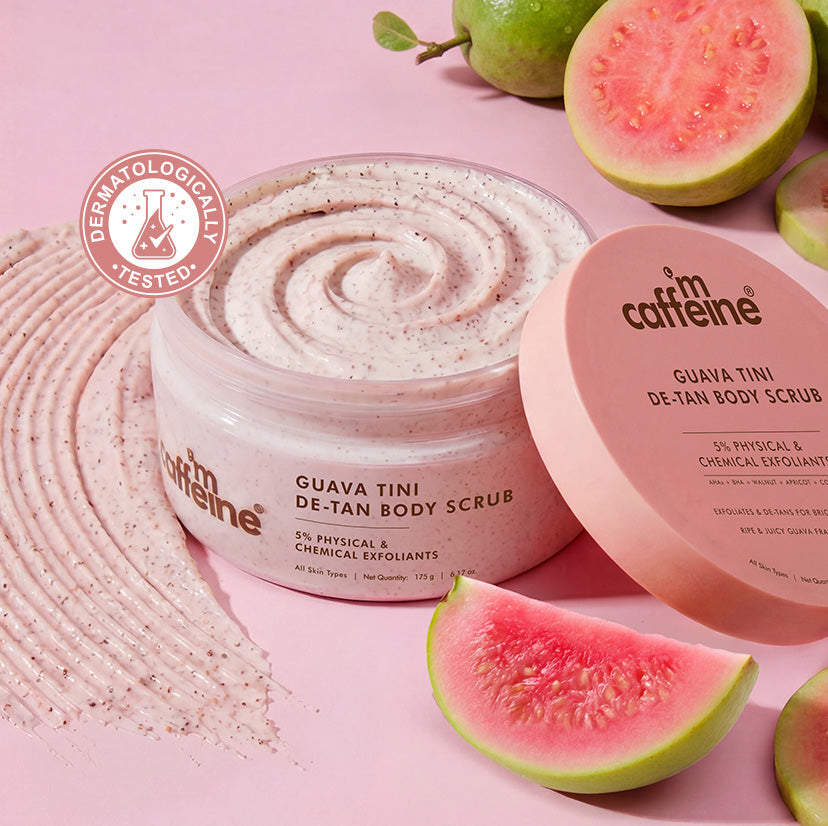Mcaffeine Guava  Tini De-Tan Body Scrub, 175g - Buy from Indicrest
