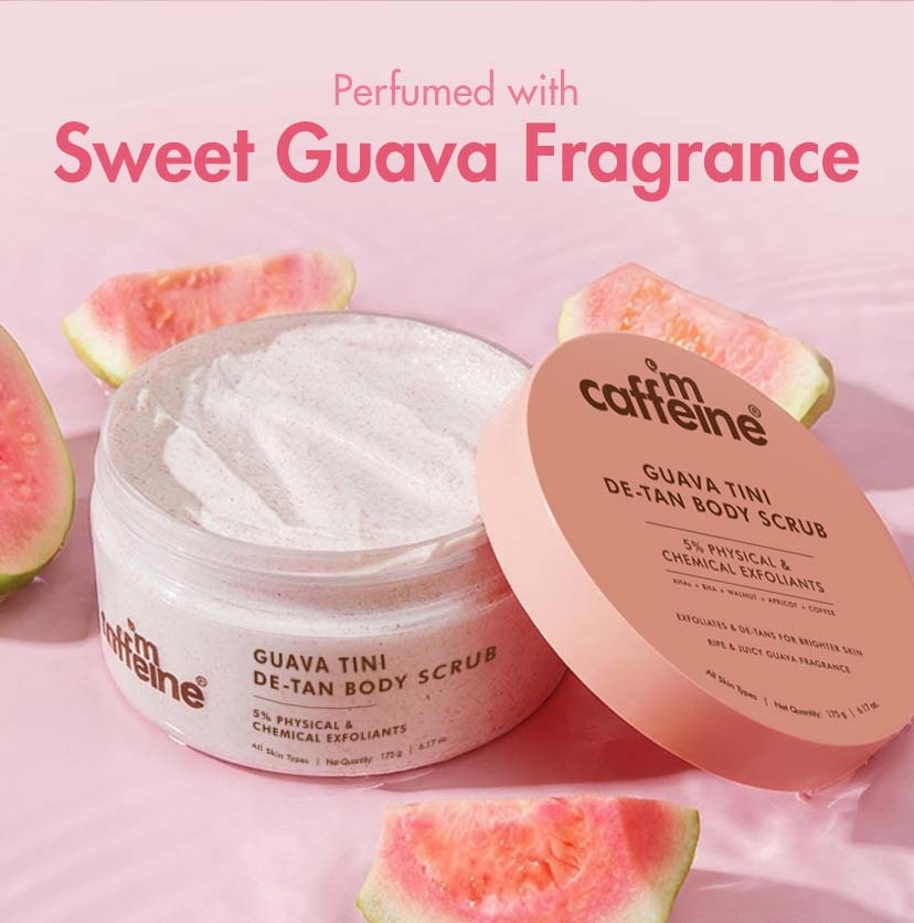 Mcaffeine Guava  Tini De-Tan Body Scrub, 175g - Image 5 - Buy from Indicrest
