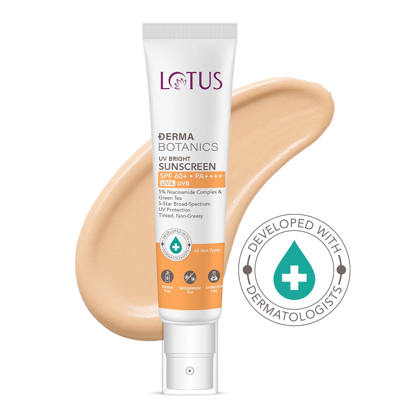 Lotus Herbals DermaBotanics UV bright sunscreen SPF 60+, 40g