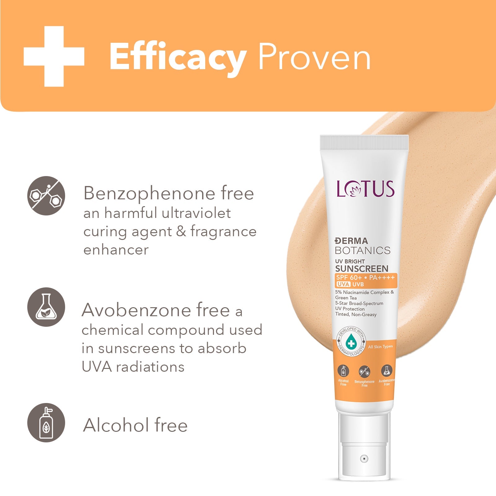 Lotus Herbals DermaBotanics UV bright sunscreen SPF 60+, 40g