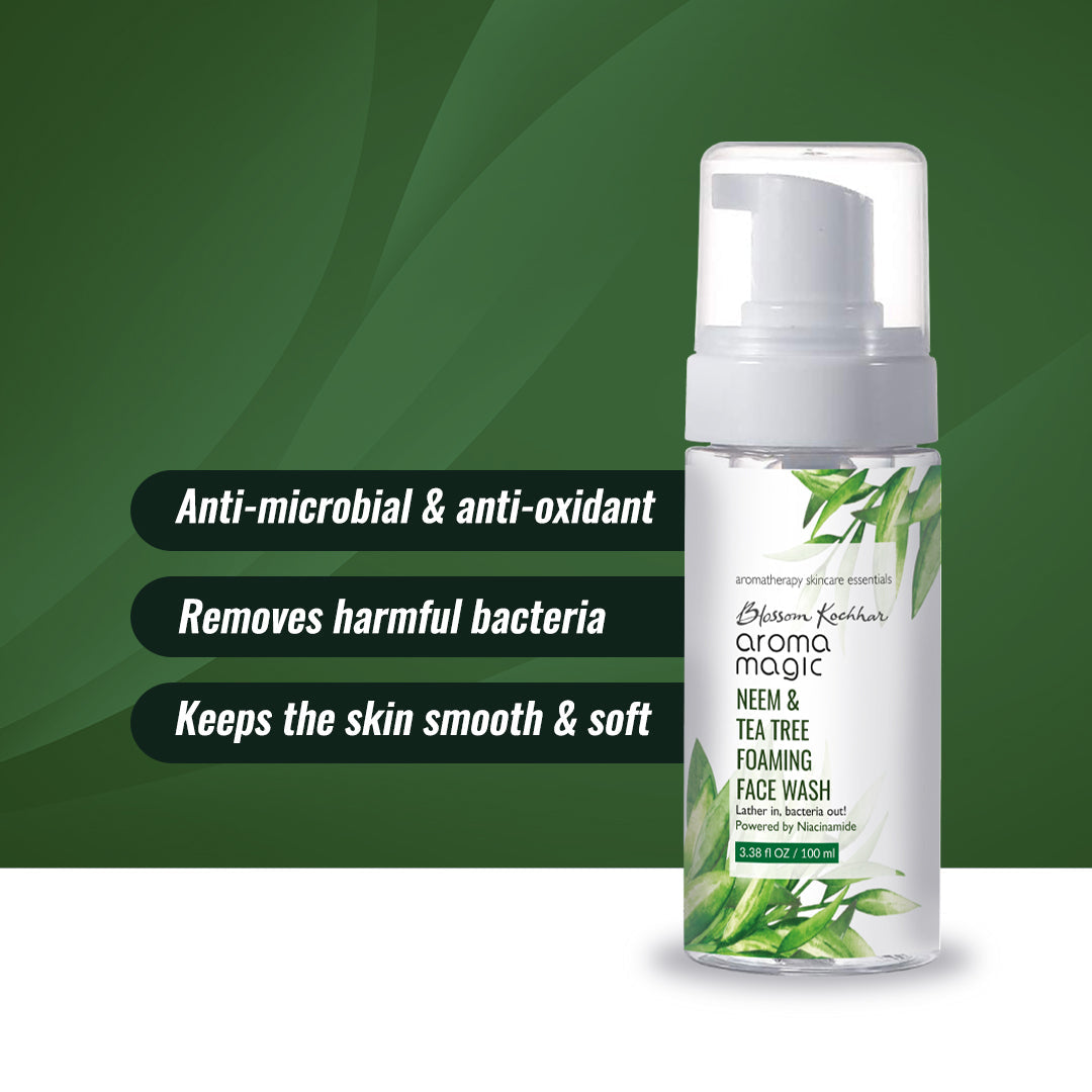 Aroma Magic Neem & Tea Tree Foaming Face Wash - Niacinamide, 100ml - Image 2 - Buy from Indicrest