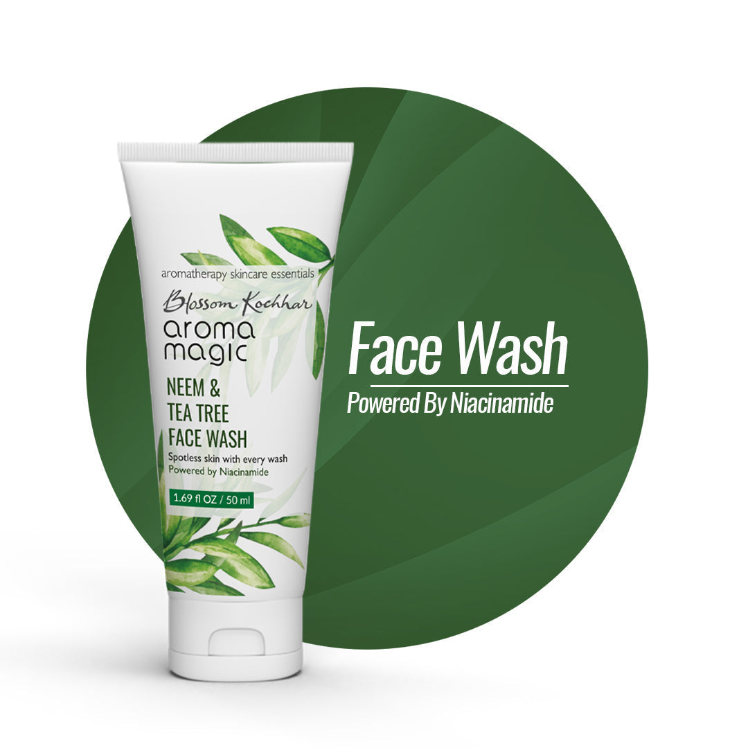 Aroma Magic Neem and Tea Tree Niacinamide Face Wash For Oily & Acne Prone Skin, 50ml - Image 2 - Buy from Indicrest