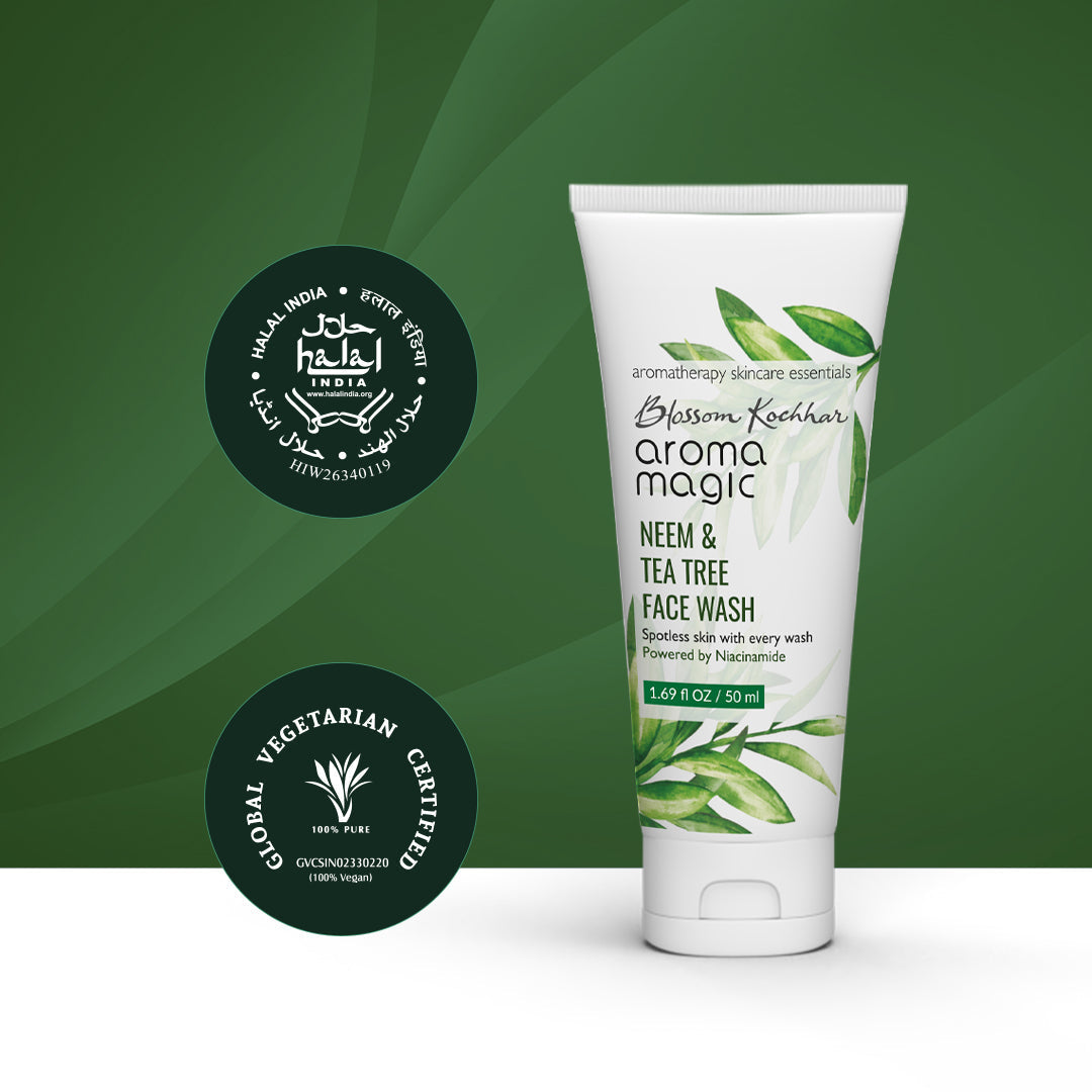 Aroma Magic Neem and Tea Tree Niacinamide Face Wash For Oily & Acne Prone Skin, 50ml - Image 6 - Buy from Indicrest