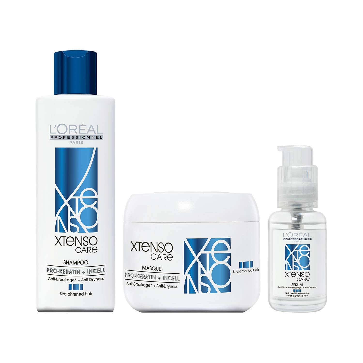 L'Oreal Professionnel Pro-Keratine + Incell Shampoo, 250ml, Hair Mask, 196g and Hair Serum, 50ml Combo