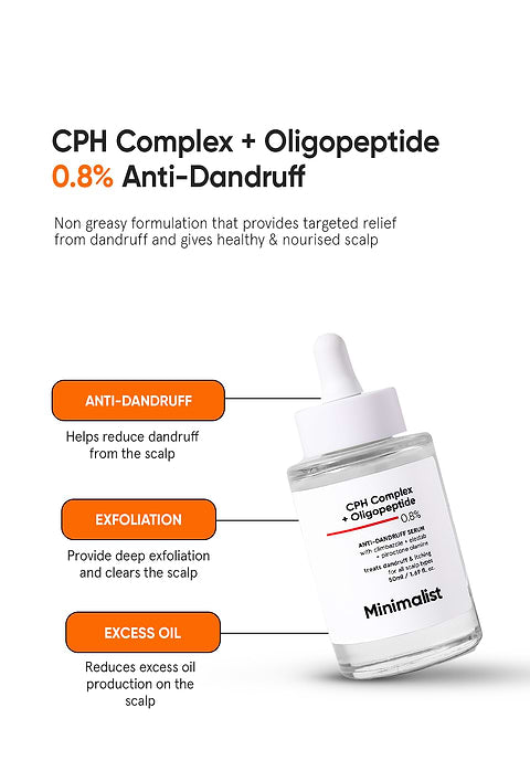 Minimalist CPH Complex + Oligopeptide 0.8% Anti-Dandruff Serum For treats dandruff &amp; itching, 50ml - Image 2 - Buy from Indicrest