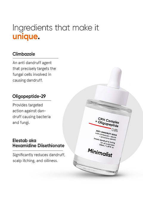 Minimalist CPH Complex + Oligopeptide 0.8% Anti-Dandruff Serum For treats dandruff &amp; itching, 50ml - Image 4 - Buy from Indicrest
