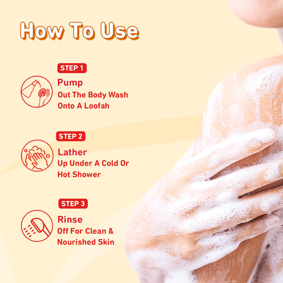 Plum Caramel Popcorn Body Wash by Plum BodyLovin' | SLS-Free | Hydrating Formula | Warm Caramel Fragrance | Aloe-Infused Body Wash, 240ml