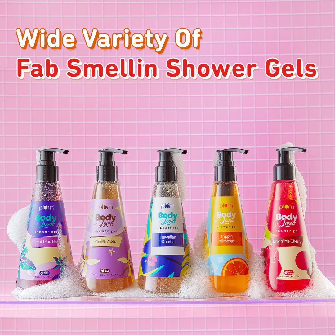 Plum Caramel Popcorn Body Wash by Plum BodyLovin' | SLS-Free | Hydrating Formula | Warm Caramel Fragrance | Aloe-Infused Body Wash, 240ml