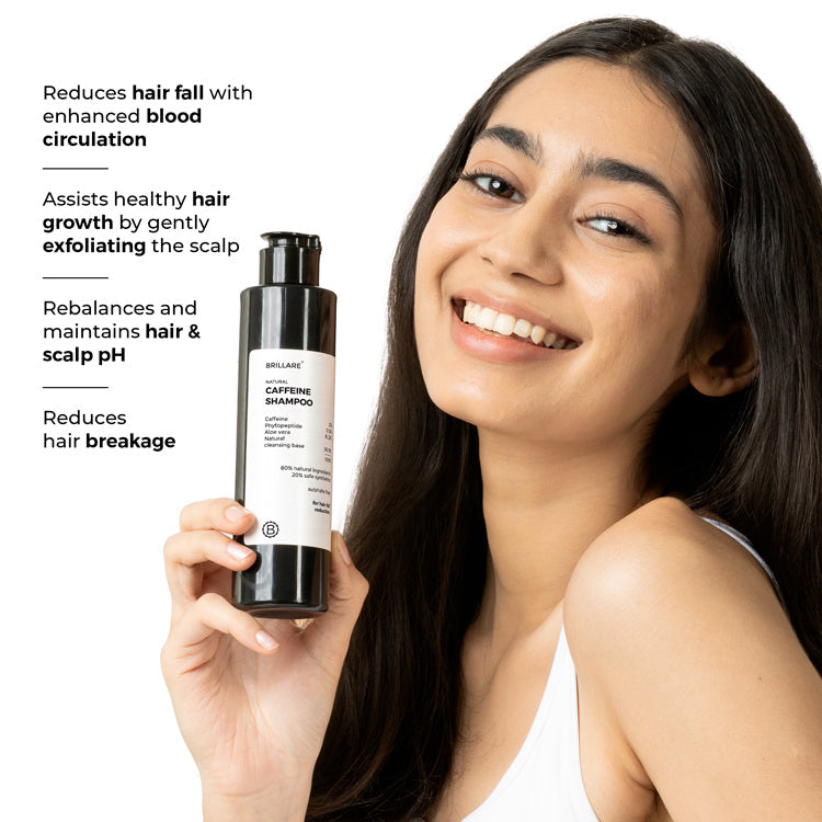 Brillare Caffeine Shampoo For Reducing Hair Loss and Breakage, 200ml - Image 3 - Buy from Indicrest