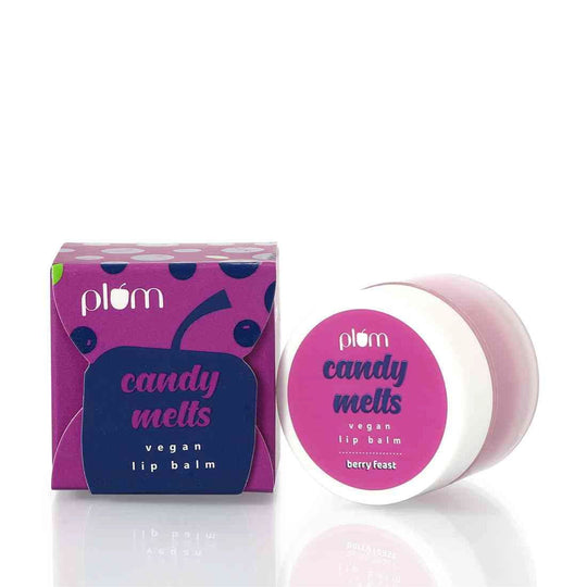 Plum Candy Melts Vegan Lip Balm | Berry Feast | Nourishes & Protects | Sheer-Tint | Velvety Smooth, 12g Buy at Indicrest