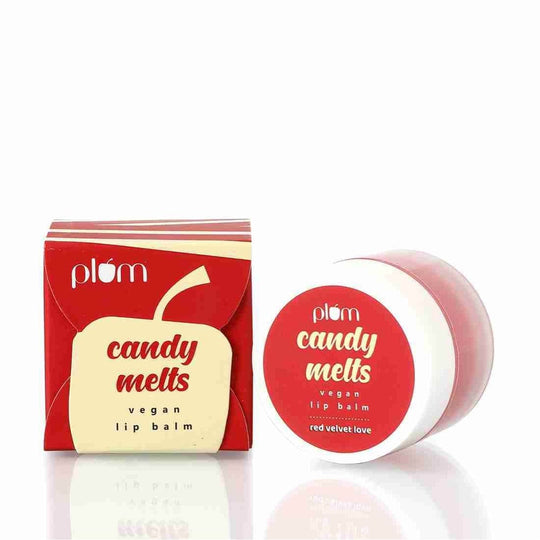 Plum Candy Melts Vegan Lip Balm | Red Velvet Love | Nourishes & Protects | Sheer-Tint | Velvety Smooth, 12g Buy at Indicrest