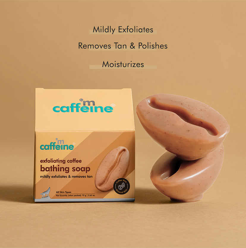 Mcaffeine Exfoliating Coffee Bathing Soap for Tan Removal, 75g - Natural & 100% Vegan - Image 2 - Buy from Indicrest