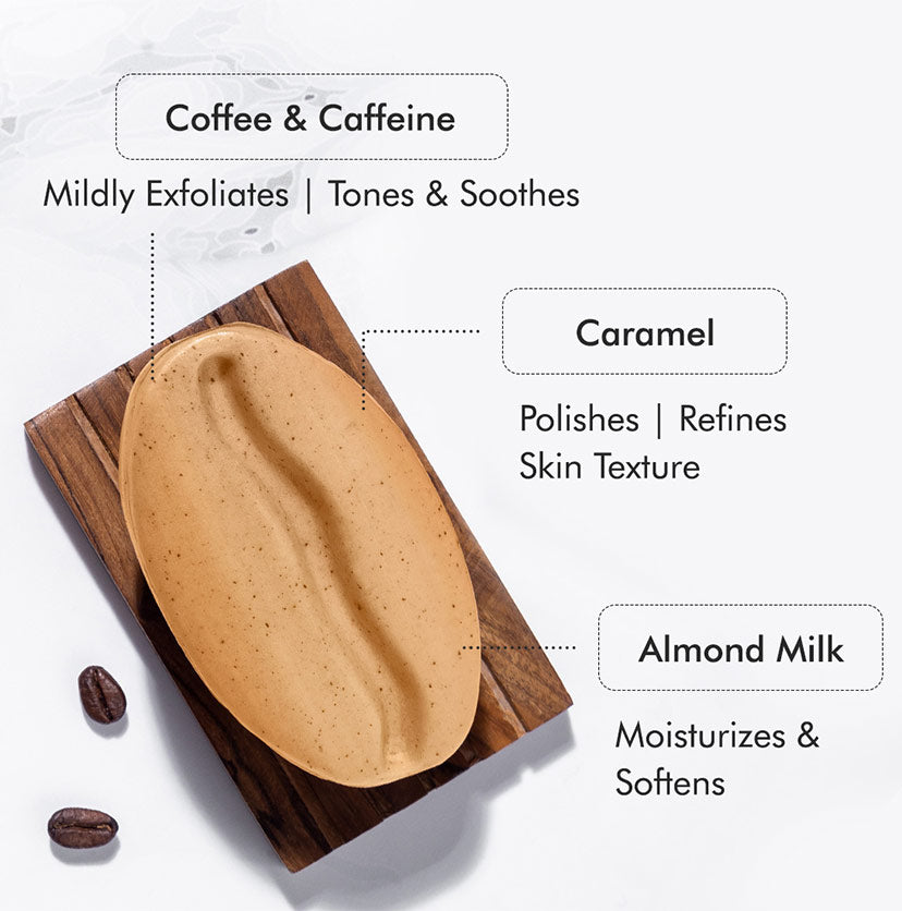 Mcaffeine Exfoliating Coffee Bathing Soap for Tan Removal, 75g - Natural & 100% Vegan - Image 3 - Buy from Indicrest