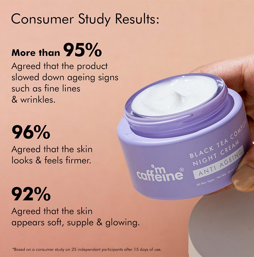 Mcaffeine Anti-Ageing Night Cream with Black Tea Complex, 50ml - Image 6 - Buy from Indicrest