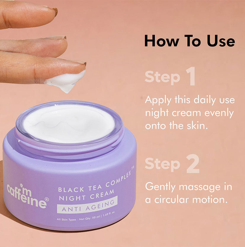 Mcaffeine Anti-Ageing Night Cream with Black Tea Complex, 50ml - Image 7 - Buy from Indicrest