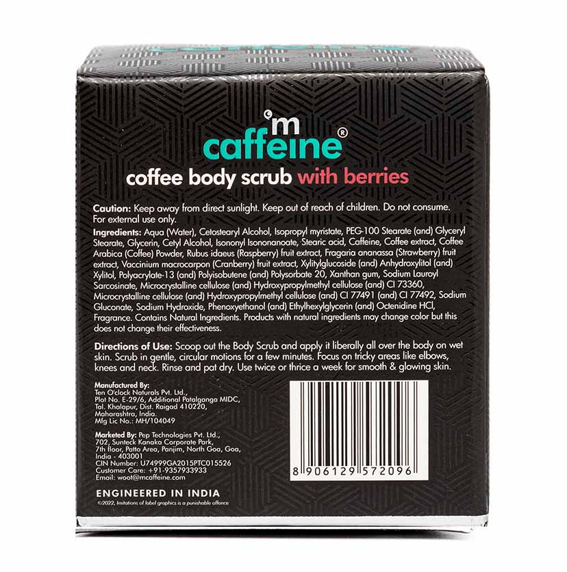 Mcaffeine Moisturizing & Creamy Coffee Body Scrub with Berries, 200g - Image 8 - Buy from Indicrest