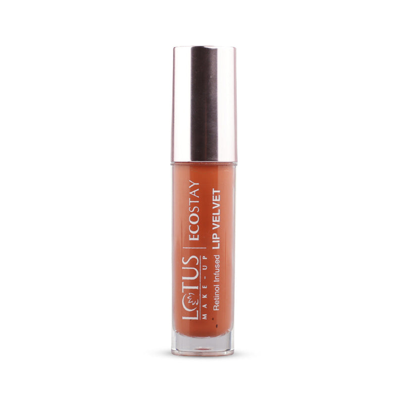 Lotus Herbals Make-up Ecostay Lip Velvet Matte Lip Color with Retinol, CORAL CHARM ELM06, 4ml