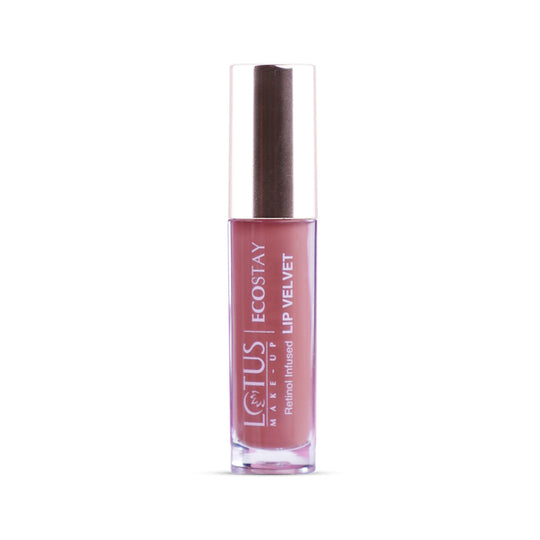 Lotus Herbals Make-up Ecostay Lip Velvet Matte Lip Color with Retinol, COPPER KISS ELM08, 4ml