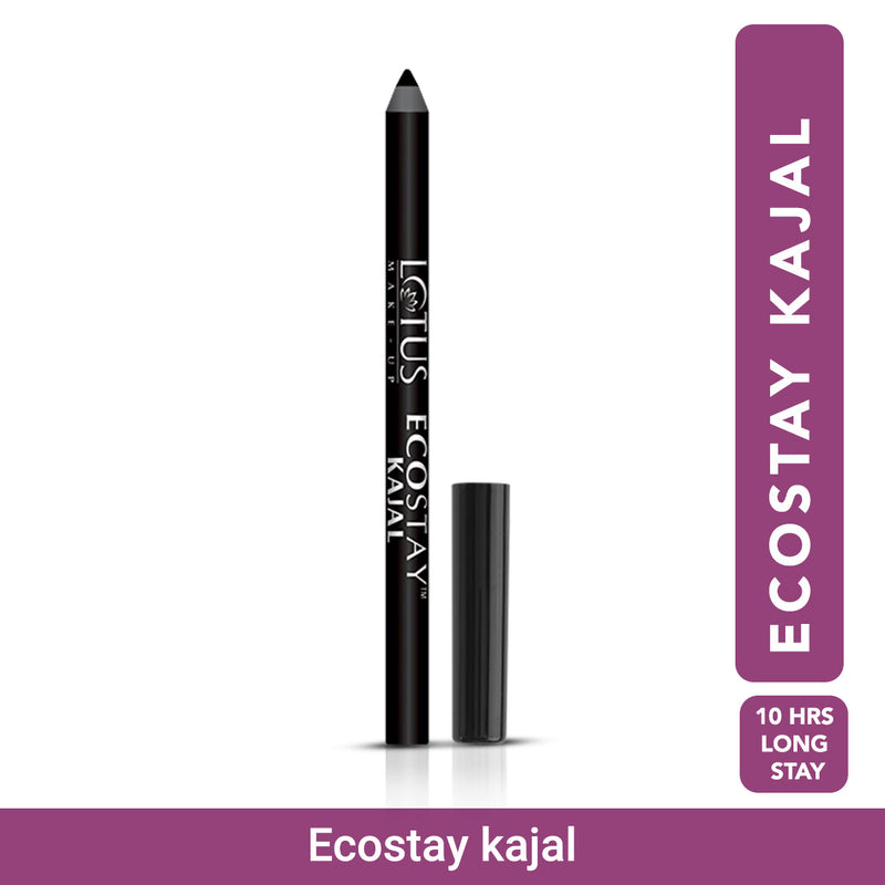 Lotus Herbals Make-Up Ecostay Kajal Pencil With Sharpener, 1.2g
